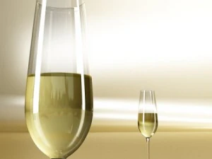 wine table rack bottles and glasses 3D Model