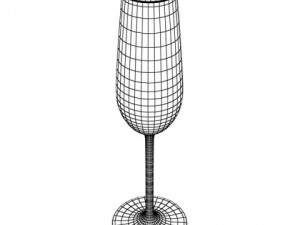 wine table rack bottles and glasses Modelo 3D