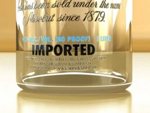 wine table rack bottles and glasses 3D Model