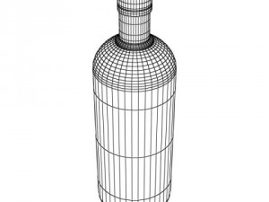 wine table rack bottles and glasses Modelo 3D