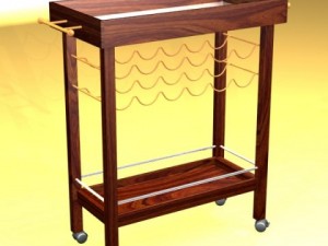 wine table rack 1 Modello 3D