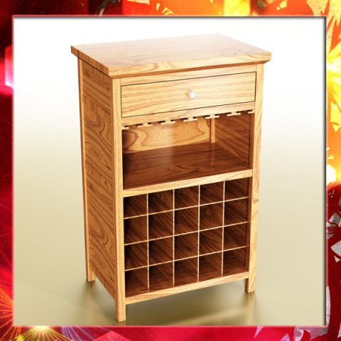 wine table rack 3 Modelo 3D .c4d .max .obj .3ds .fbx .stl .blend 