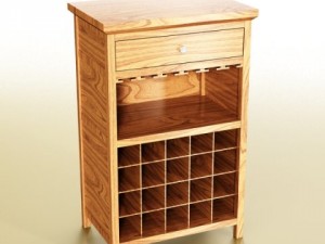wine table rack 3 Modelo 3D