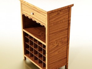 wine table rack 3 Modelo 3D