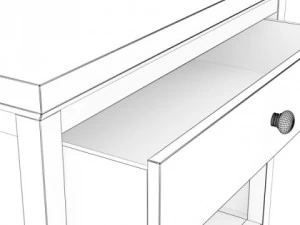 wine table rack 3 3D Model