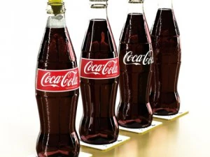 coke coca cola glass bottle 3D Model