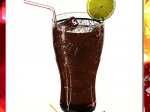 coke coca cola glass coaster straw and lemon 3D Model