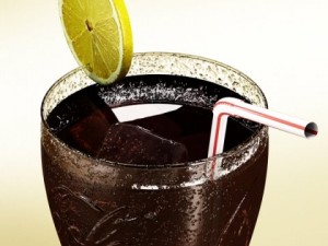 coke coca cola glass coaster straw and lemon Modello 3D