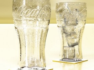 coke coca cola bottles and glass 3D Model