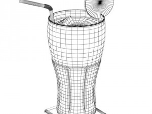 coke coca cola bottles and glass 3D Model