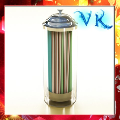 straw dispenser Modèle 3D .c4d .max .obj .3ds .fbx .stl .blend 
