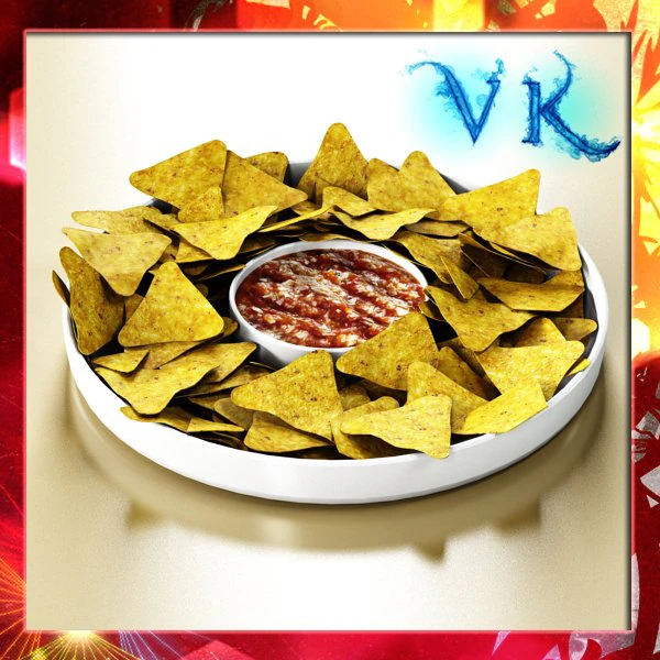 nacho bowl 3D Model .c4d .max .obj .3ds .fbx .stl .blend 