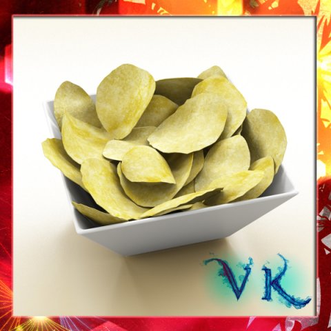chips bowl 3D 模型 .c4d .max .obj .3ds .fbx .stl .blend 