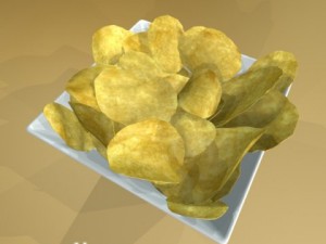 chips bowl 3D 模型
