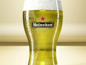 chips bowl and pint of beer 3D Model