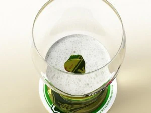 chips bowl and pint of beer 3D Model