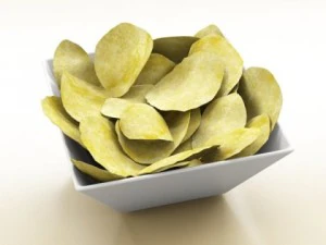 chips bowl and pint of beer 3D Model