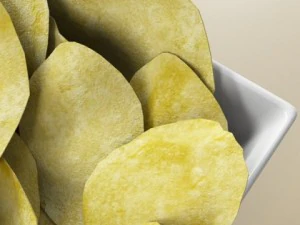 chips bowl and pint of beer 3D Model