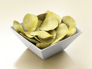 chips bowl and pint of beer 3D Model