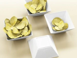 chips bowl and pint of beer 3D Model