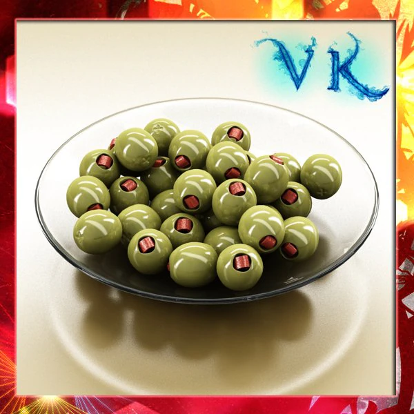 olives plate 3D Model .c4d .max .obj .3ds .fbx .stl .blend 
