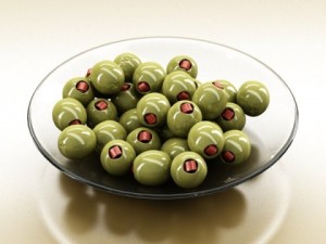 olives plate Modèle 3D