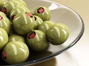 olives plate Modèle 3D