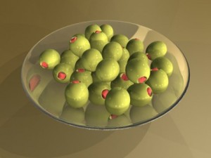 olives plate Modèle 3D