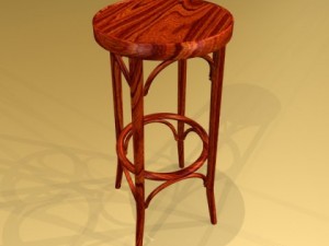 bar table and stool 3D Модель