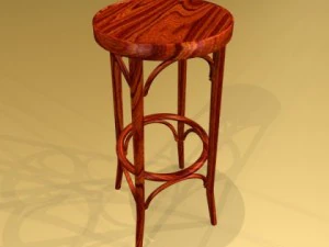 bar table and stool 3D Model