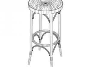 bar table and stool 3D Model