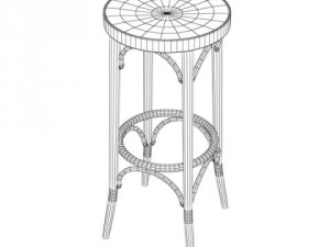 bar table and stool 3D Модель