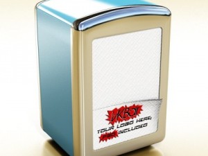bar table stool becks beers nacho plate and napkins dispenser 3D Модель