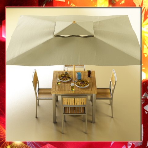 exterior bar table chair parasol food and drink Model 3D .c4d .max .obj .3ds .fbx .stl .blend 