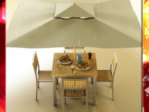 exterior bar table chair parasol food and drink 3D मॉडल