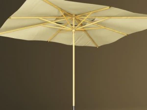 exterior bar table chair and parasol 3D Model