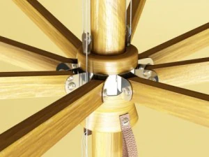 exterior bar table chair and parasol 3D Model