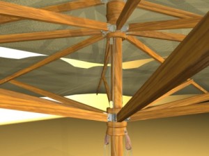 exterior bar table chair and parasol 3D Модель