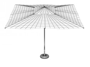 exterior bar table chair and parasol 3D Модель