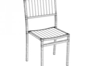 exterior bar table chair and parasol 3D Model