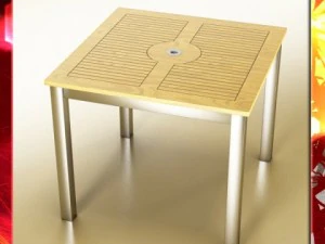 st&oacute;ł na zewnątrz Model 3D