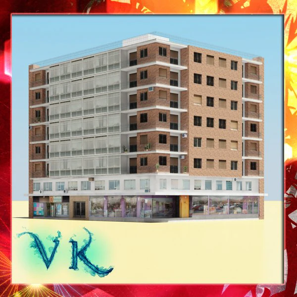 photorealistic low poly building 3D Model .c4d .max .obj .3ds .fbx .stl .blend
