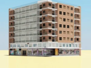 photorealistic low poly building 3D Model