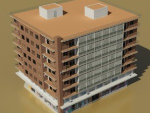 photorealistic low poly building 3D मॉडल