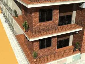 photorealistic low poly building 3D Model