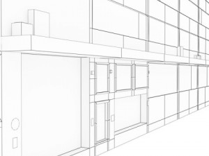 photorealistic low poly office building 2 3D Модель