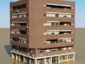 photorealistic low poly building 3 Modelo 3D