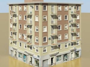 photorealistic low poly building 4 3D Model