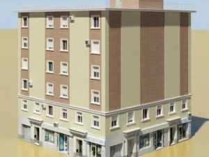 photorealistic low poly building 4 3D Model