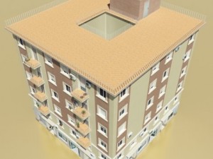 photorealistic low poly building 4 Modello 3D